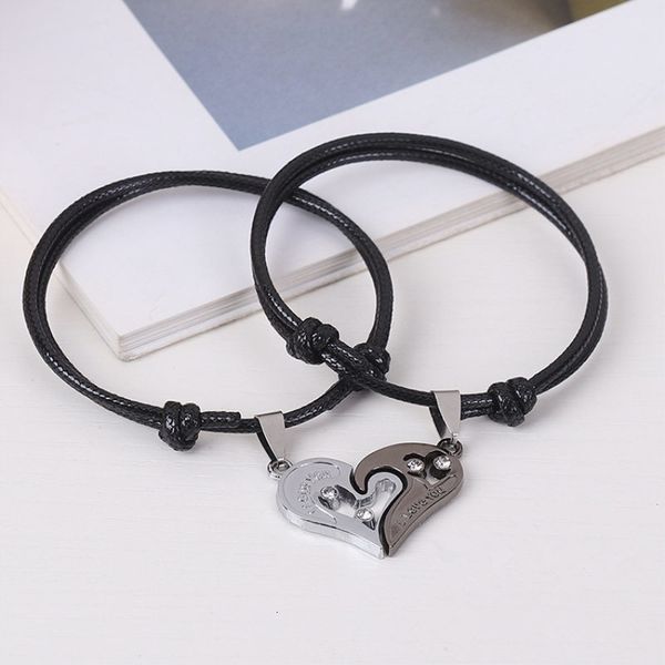 2 шт в форме сердца строчка браслет ручной работы lucky love black rope chain пара браслетов набор lovers ювелирные изделия girlfriend подар, Golden;silver
2 шт в форме сердца строчка браслет ручной работы lucky love black rope chain пара браслетов набор lovers ювелирные изделия girlfriend подар, Golden;silver