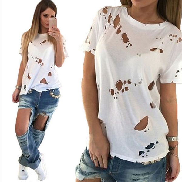 short sleeve t-shirt female 2019 summer t shirt women casual tee holes camisetas mujer solid basic t-shirt, White
short sleeve t-shirt female 2019 summer t shirt women casual tee holes camisetas mujer solid basic t-shirt, White