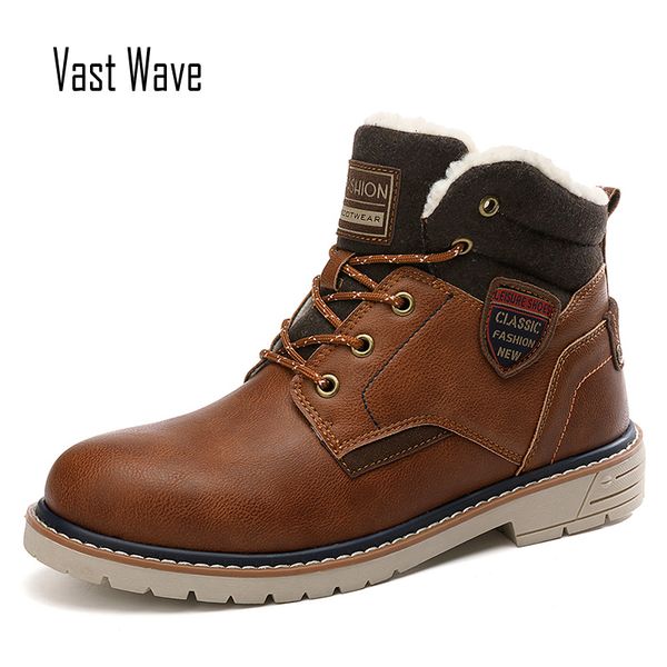 vastwave new warm winter men's boots fur ankle boots waterproof snow outdoor desert comfortable motorcycle, Black
vastwave new warm winter men's boots fur ankle boots waterproof snow outdoor desert comfortable motorcycle, Black