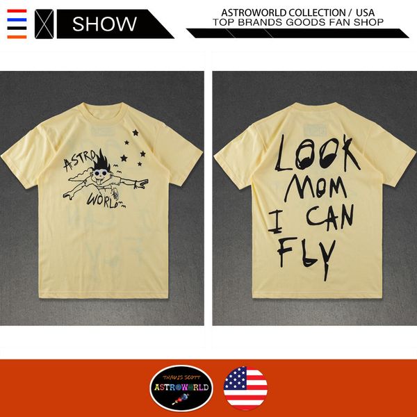 travis scott astroworld look mom i can fly hip-hop short sleeve t shirt ins men and women, White;black
travis scott astroworld look mom i can fly hip-hop short sleeve t shirt ins men and women, White;black