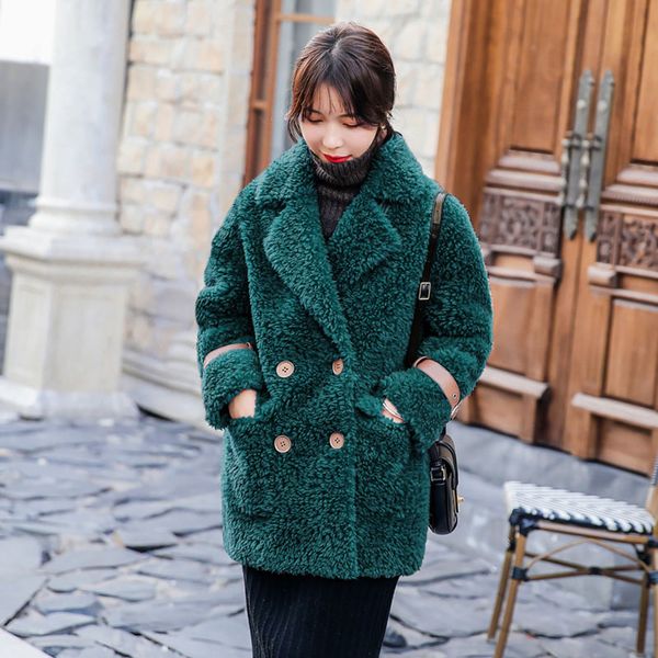 women's fur & faux winter coat women 2021 fashion warm parka real 100% wool coats turn-down collar jacket double-breasted big pocket, Black
women's fur & faux winter coat women 2021 fashion warm parka real 100% wool coats turn-down collar jacket double-breasted big pocket, Black