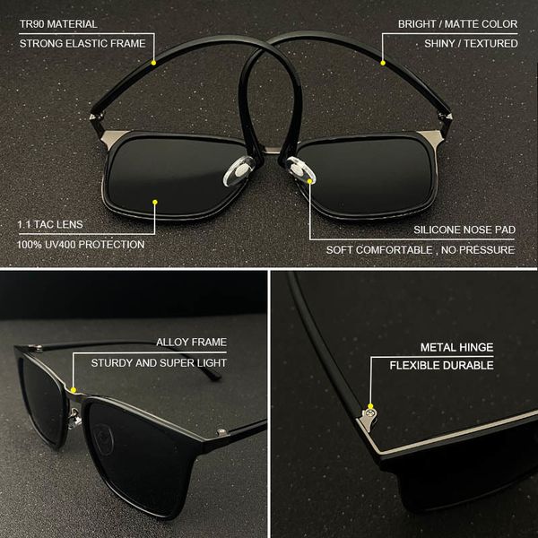 simprect tr90 polarized 2020 uv400 square sunglasses retro anti-glare driver's sun glasses for men y200619, White;black
simprect tr90 polarized 2020 uv400 square sunglasses retro anti-glare driver's sun glasses for men y200619, White;black