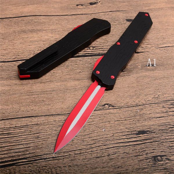 Red Munroe Cypher D/A D2 Blade outdoor Custom Automatic UT 122 121 Tactical knife aluminum handle EDC Tactical Rescue knives P932M Q
Red Munroe Cypher D/A D2 Blade outdoor Custom Automatic UT 122 121 Tactical knife aluminum handle EDC Tactical Rescue knives P932M Q