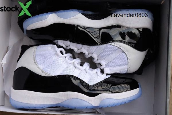 with original box 11s basketball shoes concord number 45 mens womens 11 trainers sport sneaker size 7-13 very good product, Black
with original box 11s basketball shoes concord number 45 mens womens 11 trainers sport sneaker size 7-13 very good product, Black