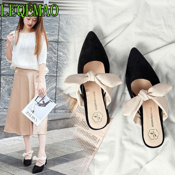 mules women 5.5cm platform pointed toe bowknot slippers shoes comfortable casual female shoes woman flock mujer 2019, Black
mules women 5.5cm platform pointed toe bowknot slippers shoes comfortable casual female shoes woman flock mujer 2019, Black