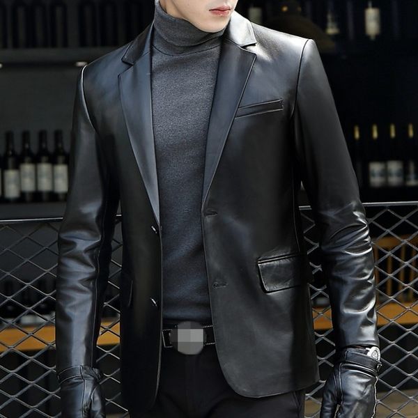 brand black genuine leather blazer men business autumn slim sheepskin coat plus size 5xl fashion 2020 long sleeve suit jacket
brand black genuine leather blazer men business autumn slim sheepskin coat plus size 5xl fashion 2020 long sleeve suit jacket