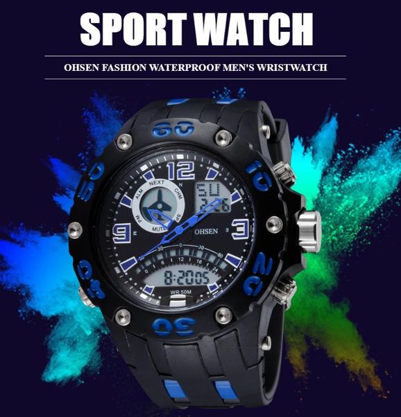 ohsen electronic dual time men's wristwatch digital quartz waterproof sport silicone man watch satch clocks reloj de hombre, Slivery;brown
ohsen electronic dual time men's wristwatch digital quartz waterproof sport silicone man watch satch clocks reloj de hombre, Slivery;brown