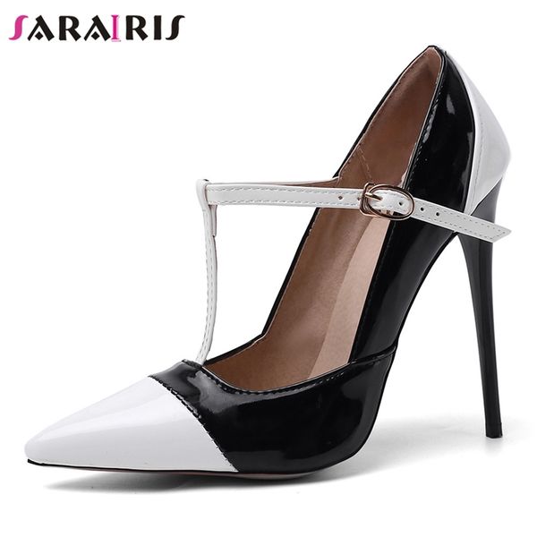 sarairis new brand design female pointed toe t-strap pumps 2020 shallow high heel pumps women mixed-color shoes woman, Black
sarairis new brand design female pointed toe t-strap pumps 2020 shallow high heel pumps women mixed-color shoes woman, Black