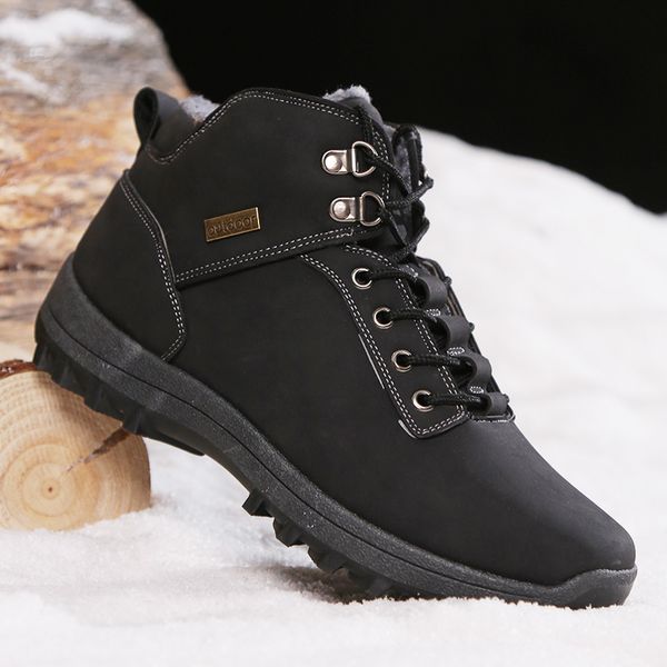 winter men outdooor boots plus size hiking shoes with plush men ankle botas hombre warm fur boots size 47, Black
winter men outdooor boots plus size hiking shoes with plush men ankle botas hombre warm fur boots size 47, Black