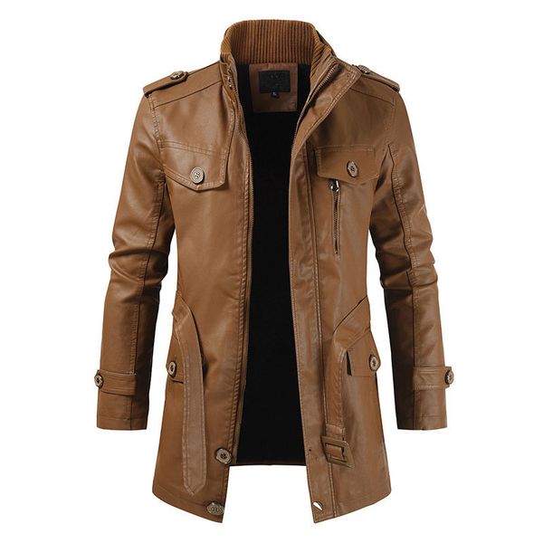 mcikkny men vintage leather jackets coats stand collar fleece lined jackets outwear for male parka size s-3xl waist belt, Black
mcikkny men vintage leather jackets coats stand collar fleece lined jackets outwear for male parka size s-3xl waist belt, Black