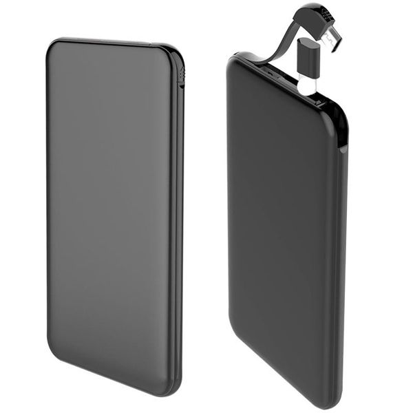 universal ultra-thin power bank 5000mah battery charger with micro charging cable iphone type-c adapter for iphone and android
universal ultra-thin power bank 5000mah battery charger with micro charging cable iphone type-c adapter for iphone and android