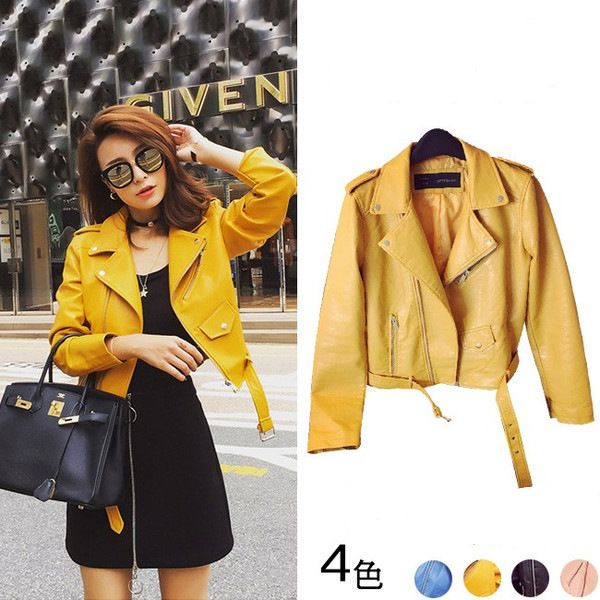 fashion soft faux leather jackets women zipper pockets biker woman coat full sleeve short autumn pu leather jackets womens, Black
fashion soft faux leather jackets women zipper pockets biker woman coat full sleeve short autumn pu leather jackets womens, Black