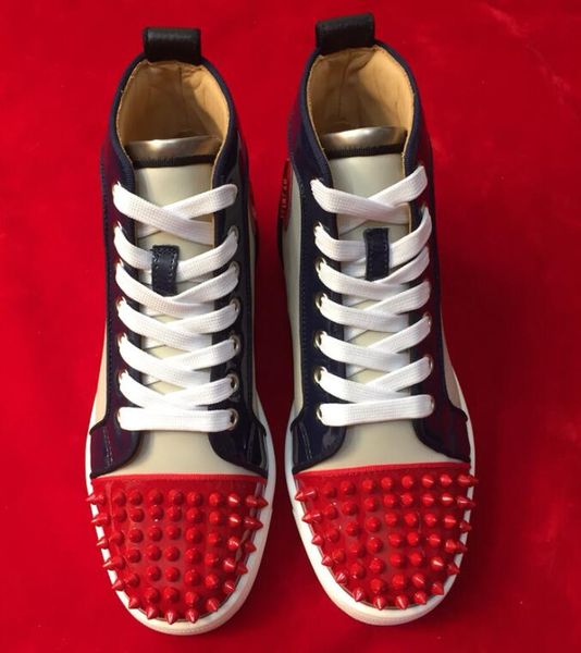 factory discount for men/women spikes red bottom sneakers genuine leather rivets flat white black high r casual shoes eu35-46
factory discount for men/women spikes red bottom sneakers genuine leather rivets flat white black high r casual shoes eu35-46