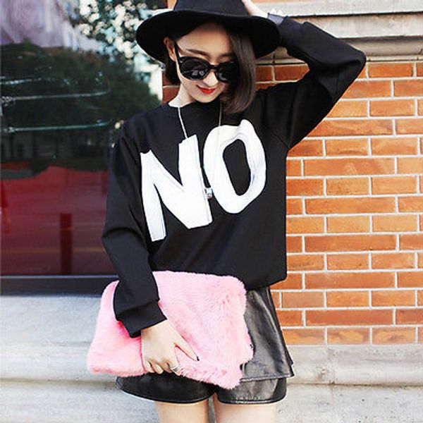 2015 autumn and winter women fleeve hoodies printed letters yes no women's casual sweatshirt hoody sudaderas, Black
2015 autumn and winter women fleeve hoodies printed letters yes no women's casual sweatshirt hoody sudaderas, Black