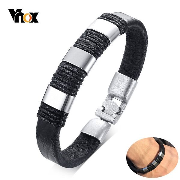 vnox black braid woven leather bracelet for men bangle vintage tribal erkek bileklik pulseira masculina, White
vnox black braid woven leather bracelet for men bangle vintage tribal erkek bileklik pulseira masculina, White