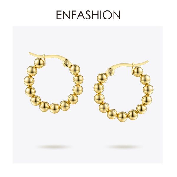 enfashion small metal ball hoop earrings for women gold color stainless steel big circle loop earings fashion jewelry gifts 1060, Golden;silver
enfashion small metal ball hoop earrings for women gold color stainless steel big circle loop earings fashion jewelry gifts 1060, Golden;silver