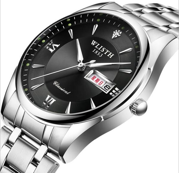 watches male stainless steel watches with quartz waterproof male, Slivery;brown 
watches male stainless steel watches with quartz waterproof male, Slivery;brown