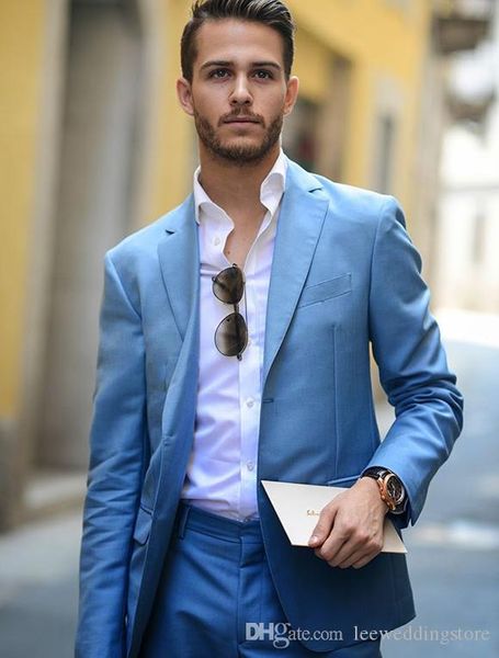 2018 light blue men suits custom made business suits wedding suits 2 pieces groom prom man tailored tuxedo terno masculino jacket+pants, Black;gray
2018 light blue men suits custom made business suits wedding suits 2 pieces groom prom man tailored tuxedo terno masculino jacket+pants, Black;gray