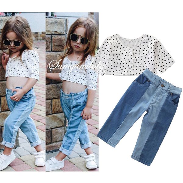 toddler kids baby girl t-shirt denim pants jeans outfits clothes set summer 3-7y, White
toddler kids baby girl t-shirt denim pants jeans outfits clothes set summer 3-7y, White