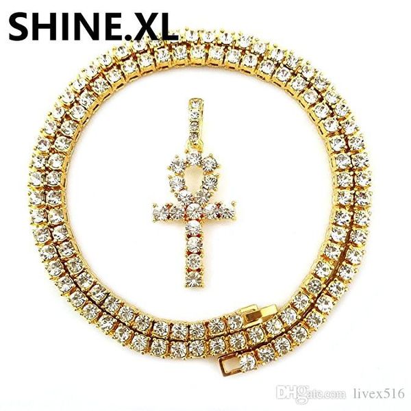 mens iced out hip hop gold artificial diamond ankh cross lab diamond 1 row tennis chain 24 inch bling jewelry, Silver
mens iced out hip hop gold artificial diamond ankh cross lab diamond 1 row tennis chain 24 inch bling jewelry, Silver