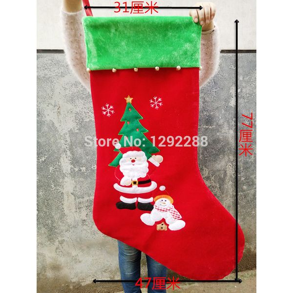 80cm 31.5" big large santa claus christmas stocking sock children candy gift holder bag three styles
80cm 31.5" big large santa claus christmas stocking sock children candy gift holder bag three styles