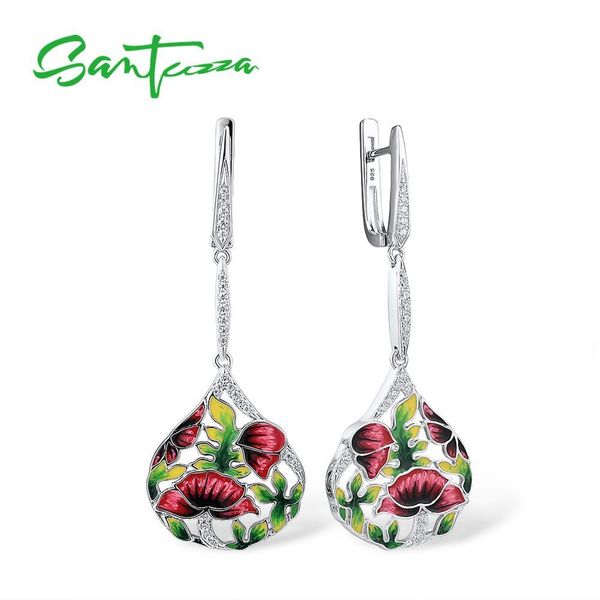 santuzza silver earrings for women pure 925 sterling silver red flowers drop earrings gift wedding fine jewelry handmade enamel, Golden;silver
santuzza silver earrings for women pure 925 sterling silver red flowers drop earrings gift wedding fine jewelry handmade enamel, Golden;silver