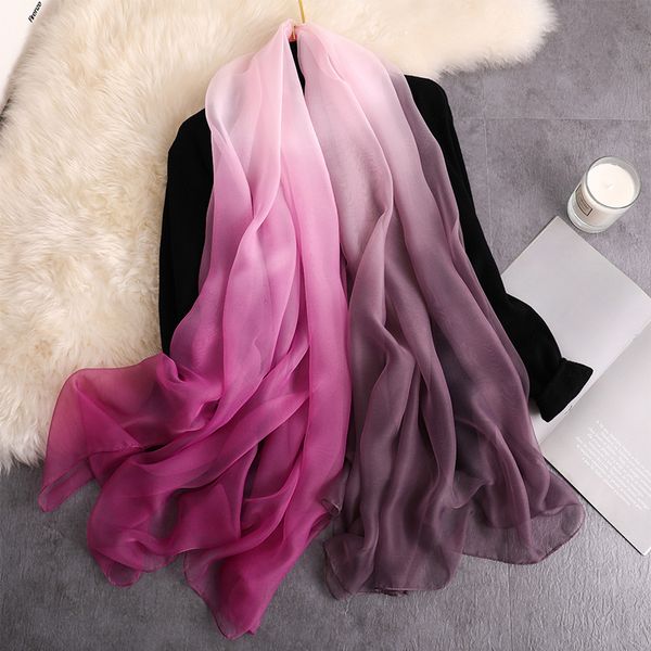 women silk scarf shawls 2020 spring foulard scarves lady fashion gradient color solid beach stole think bandana hijabs, Blue;gray
women silk scarf shawls 2020 spring foulard scarves lady fashion gradient color solid beach stole think bandana hijabs, Blue;gray