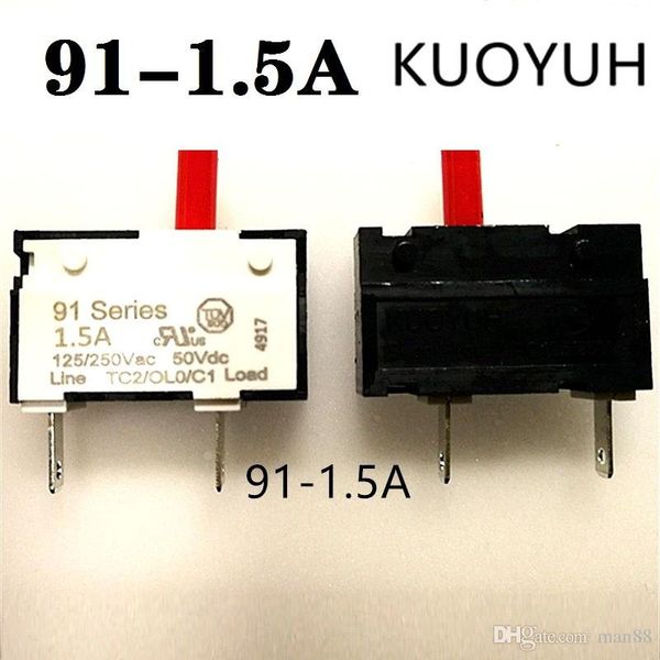 circuit breakers 91 series 1.5a kuoyuh taiwan small current overload protector
circuit breakers 91 series 1.5a kuoyuh taiwan small current overload protector