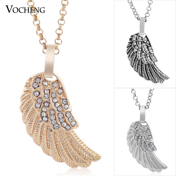 vocheng 3 colors angel wings inlaid crystal charm slide pendant necklace with stainless steel chain va-191, Silver
vocheng 3 colors angel wings inlaid crystal charm slide pendant necklace with stainless steel chain va-191, Silver