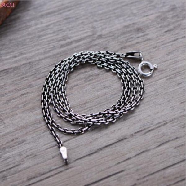 2019 new 925 pure silver jewelry simple fashion small square round ring chain thai silverr men's and women's woven necklace
2019 new 925 pure silver jewelry simple fashion small square round ring chain thai silverr men's and women's woven necklace