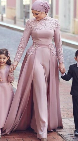 high neck arabic muslim jumpsuit evening dresses with long sleeves appliques kaftan floor legnth formal evening party dresses, Black;red
high neck arabic muslim jumpsuit evening dresses with long sleeves appliques kaftan floor legnth formal evening party dresses, Black;red