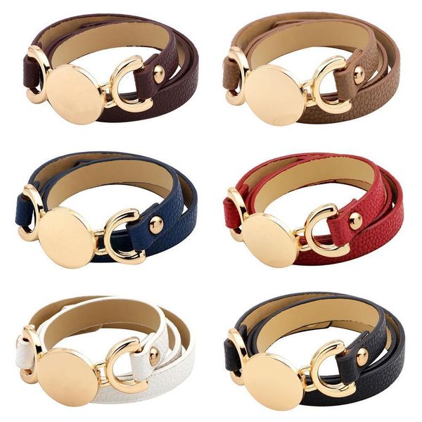 2019 fashion gold alloy round bracelet bangles adjustable 6 colors wide leather bracelet charm bracelet jewelry for women
2019 fashion gold alloy round bracelet bangles adjustable 6 colors wide leather bracelet charm bracelet jewelry for women