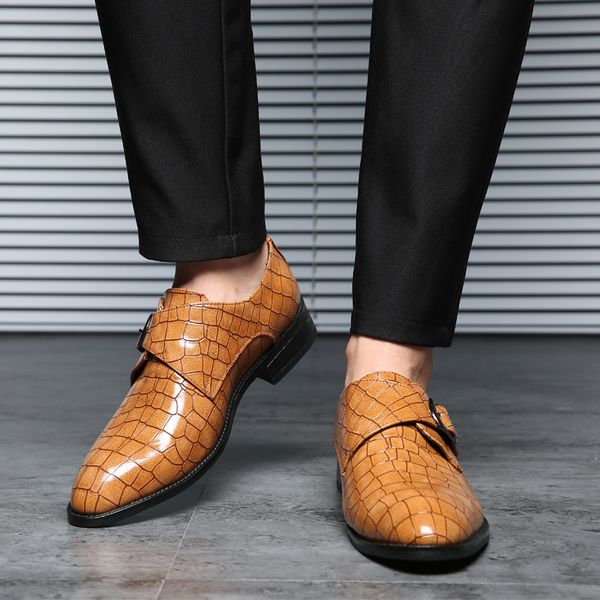 handmade men formal shoes luxury oxford shoes pointed toe buckle strap flats wedding dress men leather, Black
handmade men formal shoes luxury oxford shoes pointed toe buckle strap flats wedding dress men leather, Black