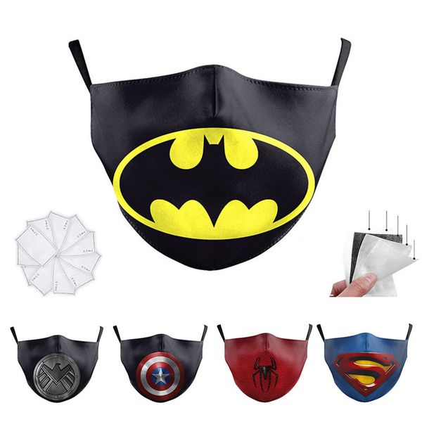10pcs batman flash spiderman super hero cotton face masks dustproof party cosplay fashion reusable foldable mask maschera
10pcs batman flash spiderman super hero cotton face masks dustproof party cosplay fashion reusable foldable mask maschera
