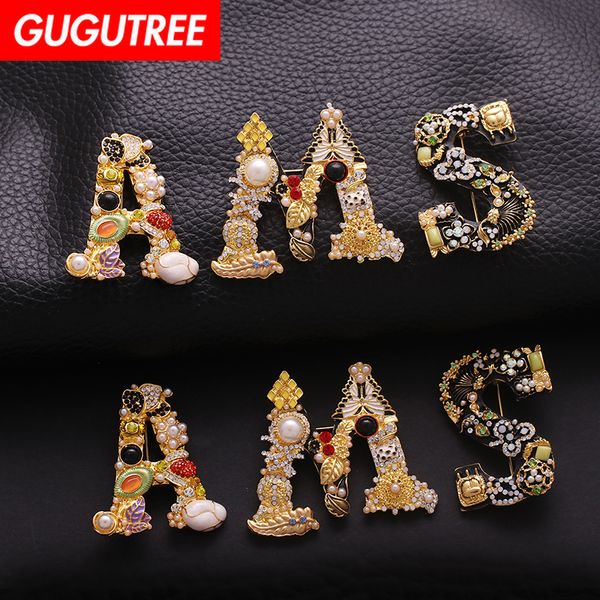 gugutree brooch breastpin pearl alphabet letter patch metal patches badges applique patches for clothing hh-45, Black
gugutree brooch breastpin pearl alphabet letter patch metal patches badges applique patches for clothing hh-45, Black