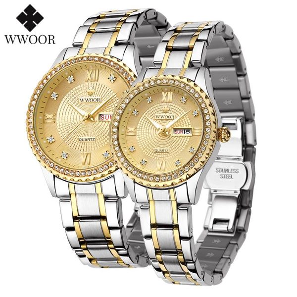 wwoor men's women loves watches couple high-end diamond gift clock quarzt date waterproof wrist watch with box, Slivery;brown
wwoor men's women loves watches couple high-end diamond gift clock quarzt date waterproof wrist watch with box, Slivery;brown