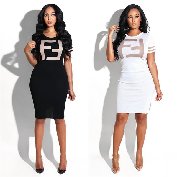 Luxury Women Casual Dress Short Sleeve Office Lady Work Dress F Letters Skinny Length Designer Dresses
Luxury Women Casual Dress Short Sleeve Office Lady Work Dress F Letters Skinny Length Designer Dresses