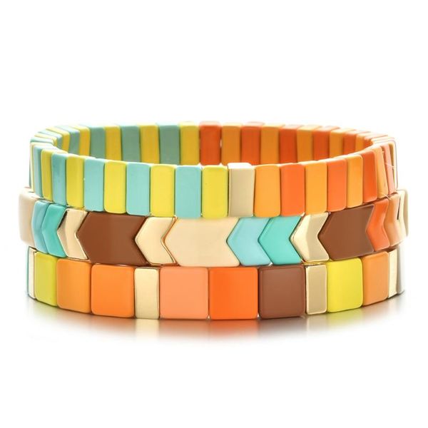 bohemian summer bracelet handmade friendship stackable enamel tile bracelets bangles jewelry for women gifts, Golden;silver
bohemian summer bracelet handmade friendship stackable enamel tile bracelets bangles jewelry for women gifts, Golden;silver