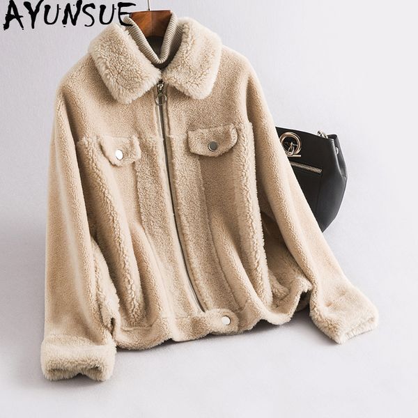 ayunsue 2019 real sheep shearling fur coat female 100% wool coats winter jacket women korean short jackets chaqueta mujer my4039, Black
ayunsue 2019 real sheep shearling fur coat female 100% wool coats winter jacket women korean short jackets chaqueta mujer my4039, Black