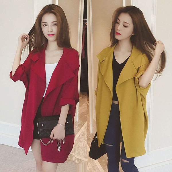 new women windbreaker casual outwear cardigan long jacket trench coat plus size, Tan;black
new women windbreaker casual outwear cardigan long jacket trench coat plus size, Tan;black