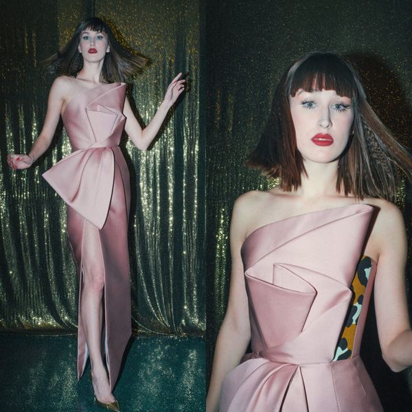 unique design pink prom dresses satin strapless high split girls pageant gowns ankle length women party dresses, Black
unique design pink prom dresses satin strapless high split girls pageant gowns ankle length women party dresses, Black