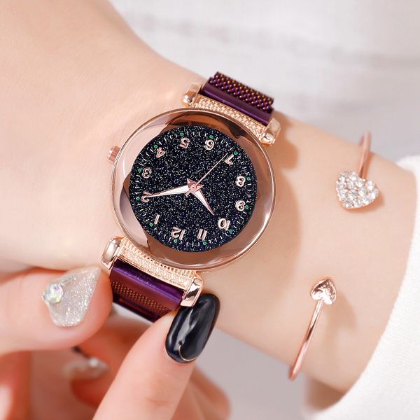 2019 women bracelet watch fashion starry sky noctilucent watch mosaic diamond quartz mesh belt lady relogio, Slivery;brown
2019 women bracelet watch fashion starry sky noctilucent watch mosaic diamond quartz mesh belt lady relogio, Slivery;brown