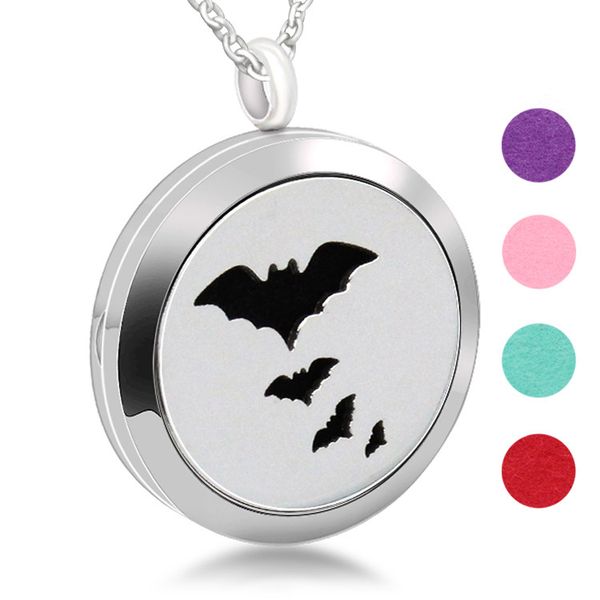 charm stainless steel perfume bat pattern necklace accessories aromatherapy hollow pendant, Silver
charm stainless steel perfume bat pattern necklace accessories aromatherapy hollow pendant, Silver