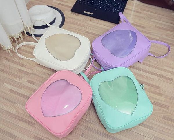 bags for women 2020 candy color pu leather ita bag transparent love heart shape backpack harajuku schoolbags for teenage girls
bags for women 2020 candy color pu leather ita bag transparent love heart shape backpack harajuku schoolbags for teenage girls