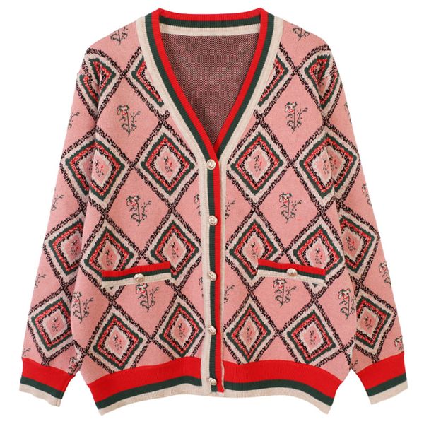 women's sweater 2020 spring new v-neck contrast jacquard rhombus stitching long-sleeved knitted shirt sweater coat size s-l, White;black
women's sweater 2020 spring new v-neck contrast jacquard rhombus stitching long-sleeved knitted shirt sweater coat size s-l, White;black