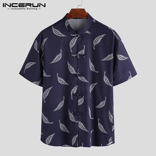 incerun chinese style shirt men printed stand collar button casual blouse vintage short sleeve tang suit camisa 2020 plus size, White;black
incerun chinese style shirt men printed stand collar button casual blouse vintage short sleeve tang suit camisa 2020 plus size, White;black