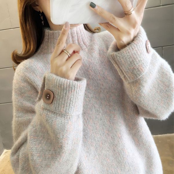 new turtleneck chenille women's sweater thick warm winter loose ladies outerwear pullover knit ropa mujer chic clothes, White;black
new turtleneck chenille women's sweater thick warm winter loose ladies outerwear pullover knit ropa mujer chic clothes, White;black