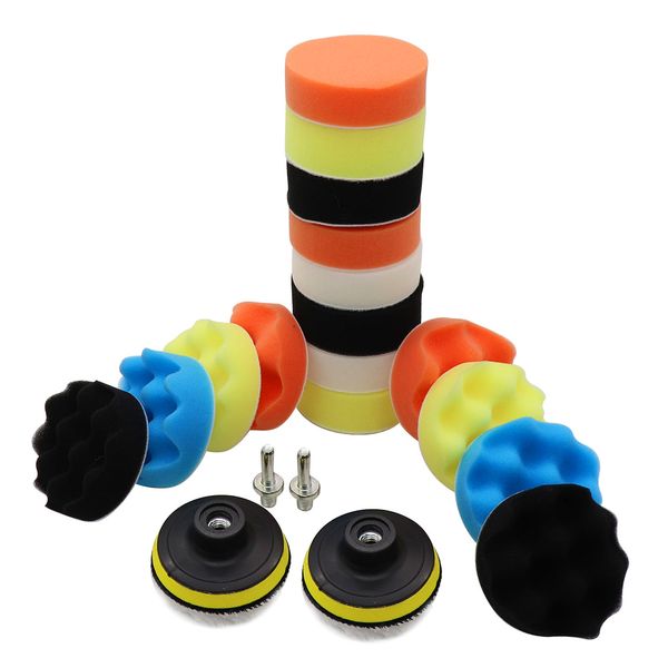 19pcs drill buffing sponge pads car foam polishing pads kit for car buffer polisher sanding waxing sealing glaze
19pcs drill buffing sponge pads car foam polishing pads kit for car buffer polisher sanding waxing sealing glaze