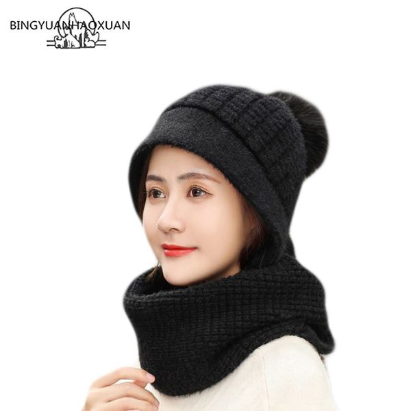 2019 autumn winter women knitted hat warm wool scarf thick windproof balaclava multi functional hat scarf set for women, Blue;gray
2019 autumn winter women knitted hat warm wool scarf thick windproof balaclava multi functional hat scarf set for women, Blue;gray