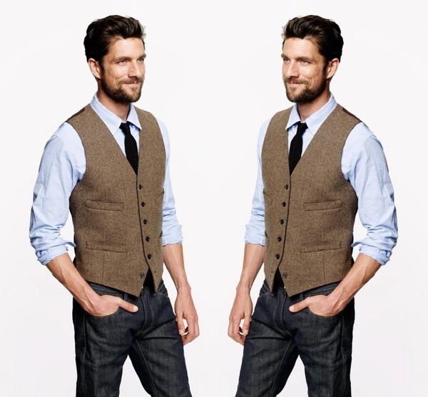 2020 wedding vintage brown tweed vests custom made groom vest mens slim fit tailor made wedding vests for men(vest + tie, Black
2020 wedding vintage brown tweed vests custom made groom vest mens slim fit tailor made wedding vests for men(vest + tie, Black